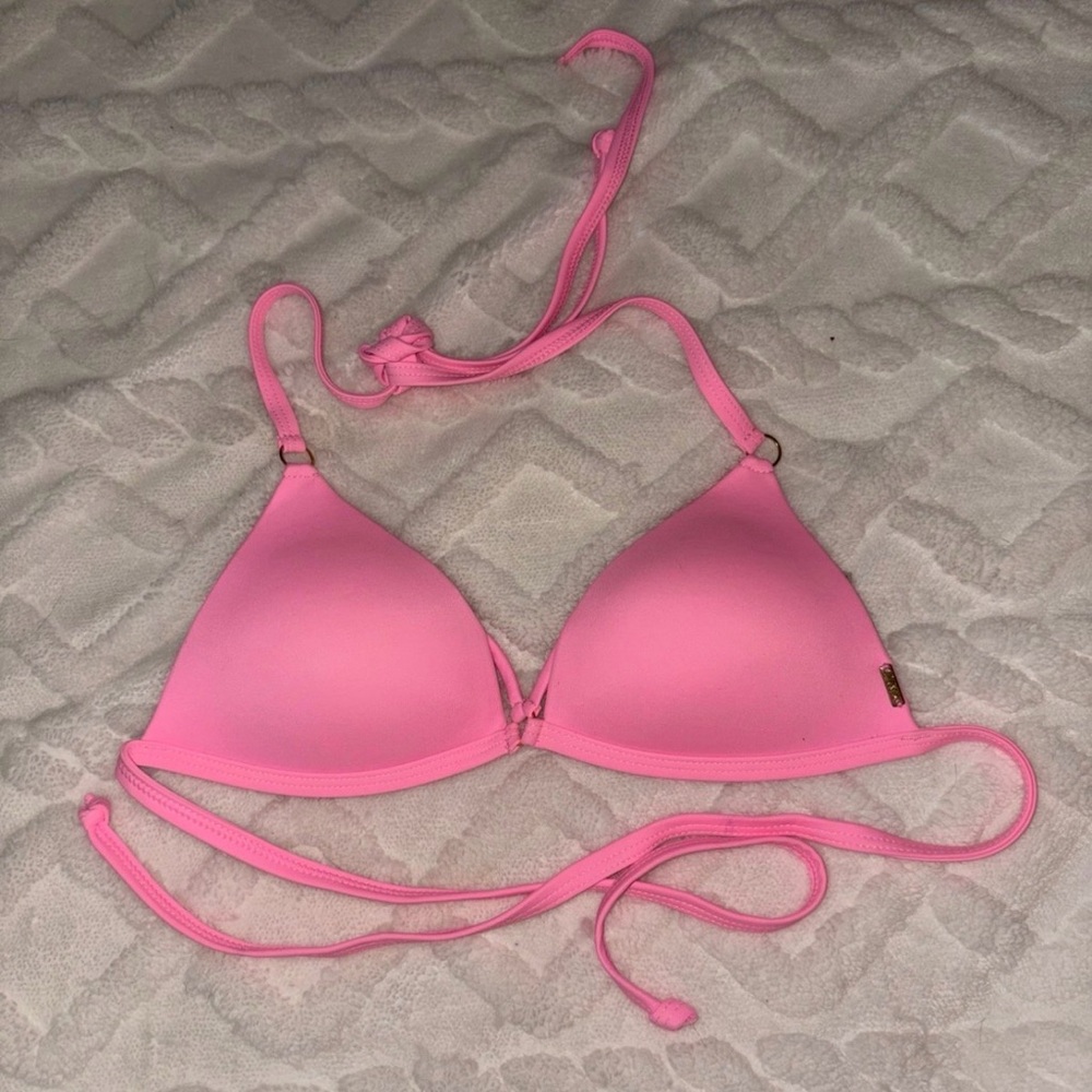 XS Pink Triangle Bikini Top (push-up)